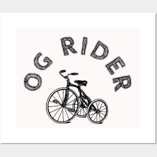 Bike Original Rider Black And White Circle Design Posters and Art